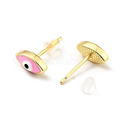 Aretes de ojo de caballo con esmalte&nbsp;EJEW-G282-08G