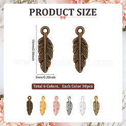 180 pz 6 colori ciondoli in lega&nbsp;FIND-ME0002-43