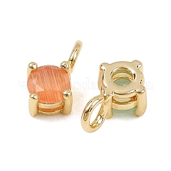 Ciondoli in ottone cat eye&nbsp;KK-C251-09A-G