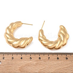 Pendientes de botón de latón retorcido para mujer&nbsp;KK-CBAD851-20G
