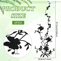 Stickerei-Applikationen aus Stoff in Blumenform&nbsp;PATC-WH0012-52B