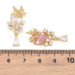 Pendentifs avec zircon cubiques à micro-pavés en laiton&nbsp;CU-CBA7392-07G