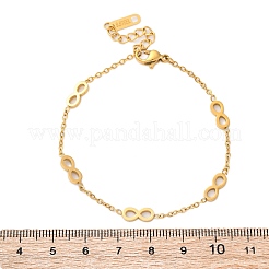 Bracelets à maillons infinis en acier inoxydable 304&nbsp;BJEW-Z099-02G
