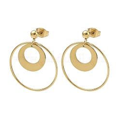 Pendientes colgantes de acero inoxidable 304 con revestimiento iónico (IP)&nbsp;EJEW-D350-02G