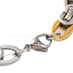 201 bracciali a catena bizantina in acciaio inossidabile&nbsp;BJEW-B078-135GP