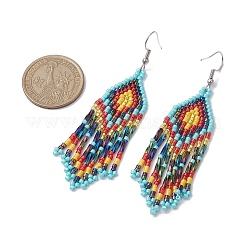 Boho 304 Edelstahl mit Glas-Ohrstecker&nbsp;EJEW-MZ00175-02