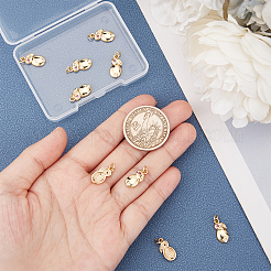 Pendentifs avec zircon cubiques à micro-pavés en laiton&nbsp;KK-BBC0003-97