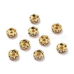 Messing Strass Zwischen perlen&nbsp;RB-A014-L6mm-01G