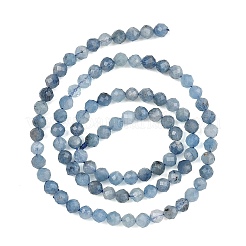 Natürliche teufelsblaue Aquamarin-Perlenstränge&nbsp;G-NH0073-B01-4mm