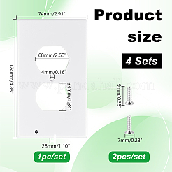 Abdeckplatte für 1-fach-Steckdosen aus Kunststoff&nbsp;KY-WH0046-97