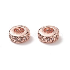 Perline zirconi micro pave  in ottone&nbsp;ZIRC-F001-121RG