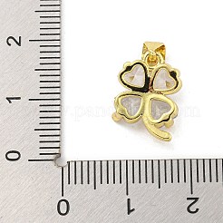 Dijes de circonio cúbico pavé de latón chapado en rack&nbsp;KK-G513-09G