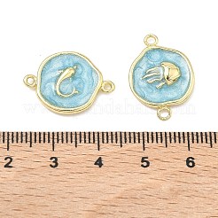Ozean Messing Emaille Glieder Verbindungsanhänger&nbsp;KK-K417-07G-01
