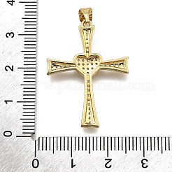 Pendentifs avec zircon cubiques à micro-pavés en laiton&nbsp;KK-Z100-35G-02