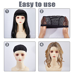 3 Stück elastische Perückenkappen aus Nylon&nbsp;DIY-DC0004-13