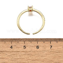 Bagues de manchette en laiton micro pavé de zircone cubique pour femmes&nbsp;RJEW-H247-19G-02