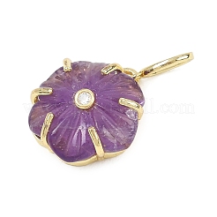 Natürliche Amethyst geschnitzte Anhänger&nbsp;G-G330-01G-01