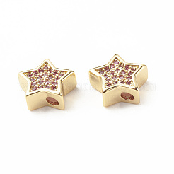 Cremagliera in ottone placcatura perline zirconi&nbsp;KK-B051-01G