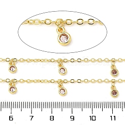 Chaînes à maillons en laiton et zircone cubique&nbsp;CHC-H112-02G-03