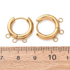 Orecchini a cerchio huggie in acciaio inossidabile 304&nbsp;STAS-D183-03E-G