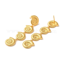 Gestellplattierte Messing-Ohrstecker&nbsp;EJEW-B062-29G
