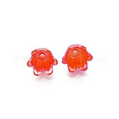 Cappucci di perline in acrilico imitazione gelatina a 6 petalo&nbsp;JACR-T002-02E