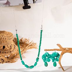Collana con ciondolo in plastica ccb e orecchino pendente in stile bohémien con fiori in acrilico&nbsp;FS-WGA3A51-01