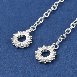 Messing Micro Pave klare Zirkonia europäische Perlen&nbsp;KK-G557-18S