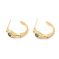 Aretes en forma de C con circonitas cúbicas&nbsp;EJEW-F281-30A-G