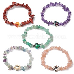 Braccialetti elastici con perline di pietre preziose miste naturali e sintetiche&nbsp;BJEW-JB11245