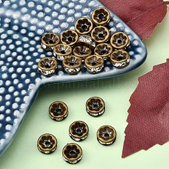 Messing Strass Zwischen perlen&nbsp;RB-A014-Z8mm-01AB-NF