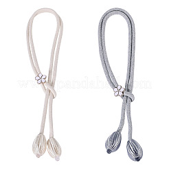 2 Stück 2 Farben Nylon-Tropfen-Vorhanghalterseil&nbsp;AJEW-TADJ0001-33