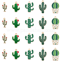 40pcs 5 styles de pendentifs en émail en alliage&nbsp;ENAM-BM0001-28