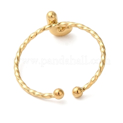 Anillos de puño abiertos de acero inoxidable 304&nbsp;RJEW-K261-02G-J