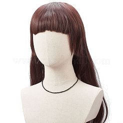 Natürliche schwarze Spinellwürfel-Perlenkette für Frauen&nbsp;NJEW-JN04111-04