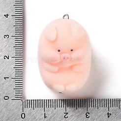Pendentifs mignons en résine floquée&nbsp;RESI-A040-02F