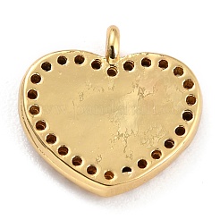 Breloques en zircone cubique transparente en laiton plaqué or micro pavé&nbsp;ZIRC-L097-035F-G