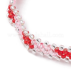 Braccialetto con perline intrecciate con semi di vetro&nbsp;BJEW-MZ00057