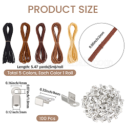 1 set di kit fai da te per realizzare braccialetti in cordino di velluto&nbsp;DIY-CL0001-87