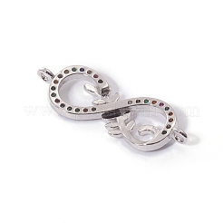 Connettori in ottone micro pavimentato in zirconia cubica&nbsp;ZIRC-L090-042P