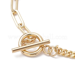 Galvanisierte Sechseckprisma-Gliederarmbänder aus natürlichem Quarz&nbsp;BJEW-JB10753-05