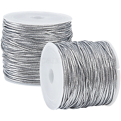 2 Rolle elastische Rundschnur aus Polyester mit Metall&nbsp;OCOR-CY0003-50B