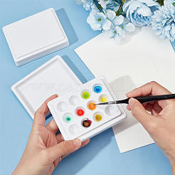 Kunststoff-Porzellan-Aquarell-Ölpalette&nbsp;TOOL-WH0053-37