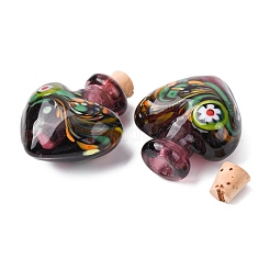 Colgantes de botella de perfume hechos a mano de lampwork&nbsp;LAMP-H072-02A