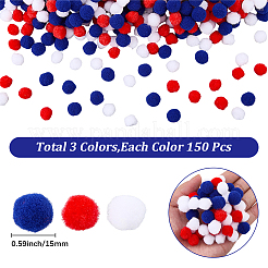 450 lot de 3 pompons en laine pour créer une poupée DIY sur le thème de la fête de l'indépendance ({2} couleurs disponibles).&nbsp;AJEW-SC0004-37A