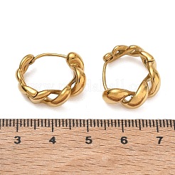 Pendientes de aro retorcidos de acero inoxidable 304 para mujer&nbsp;SA-CBA0E8A-05G