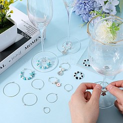 240 pieza de 6 anillos de acero inoxidable quirúrgico 316 para copas de vino&nbsp;STAS-SC0007-25