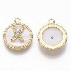 Colgante micropavé cubic zirconia de latón&nbsp;KK-T062-04X-NF