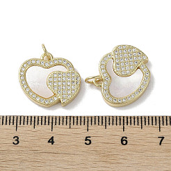 Pendentifs avec zircon cubiques à micro-pavés en laiton&nbsp;KK-G485-34H-G