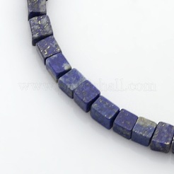 Würfel natürliche Lapislazuli Perlen Stränge&nbsp;X-G-P057-02